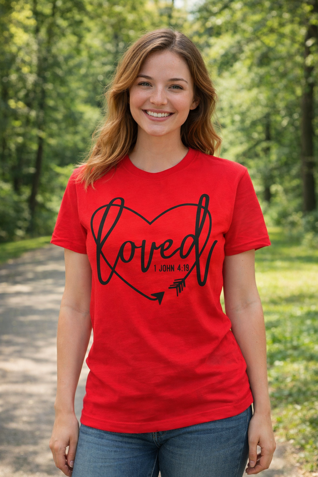 Loved Tee – 1 John 4:19 ❤️