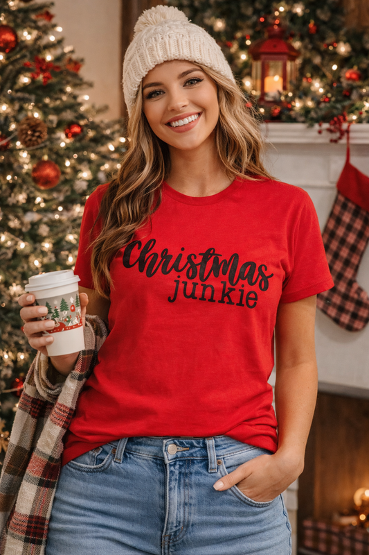 🌲 Christmas Junkie Graphic Tee 🌲